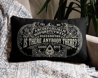 Funda de cojín lumbar con diseño de tablero Ouija, 20 x 12 pulgadas, estilo gótico ocultista, cojín decorativo alternativo para el hogar, funda de almohada de bruja.