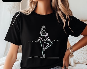 Camiseta de yoga para mujer, camiseta de ejercicio yogui, camiseta Namaste para ella, regalos de bienestar