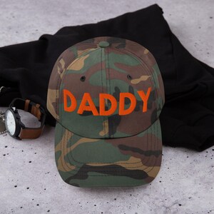 Daddy Baseball Cap Fathers Day Gifts Orange Embroidered Gay Daddy Hat LGBT Pride Hat Alpha Male Cap Gift Idea For Dad Adjustable Strap