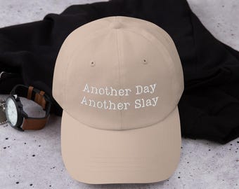 Another Slay Embroidered Cap Sassy Womens Baseball Cap Slay Slogan Adjustable Hat Embroidery Funny Slogan Cap For Her