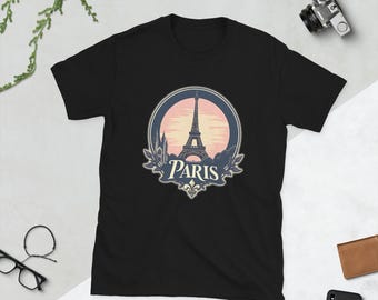 Paris Shirt France T-shirt Cityscape Eiffel Tower Souvenir Gift Paris Art Iconic Landmark Tshirt