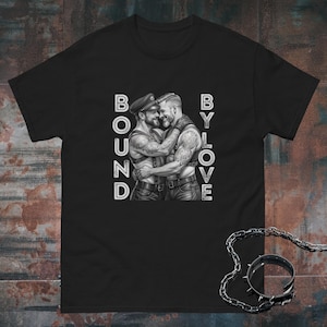 Leather Men T-shirt Tom of Finland Style Shirt Gay Tshirt Gift For Gay Leather Daddy Pride LGBT Love Gift For Boyfriend