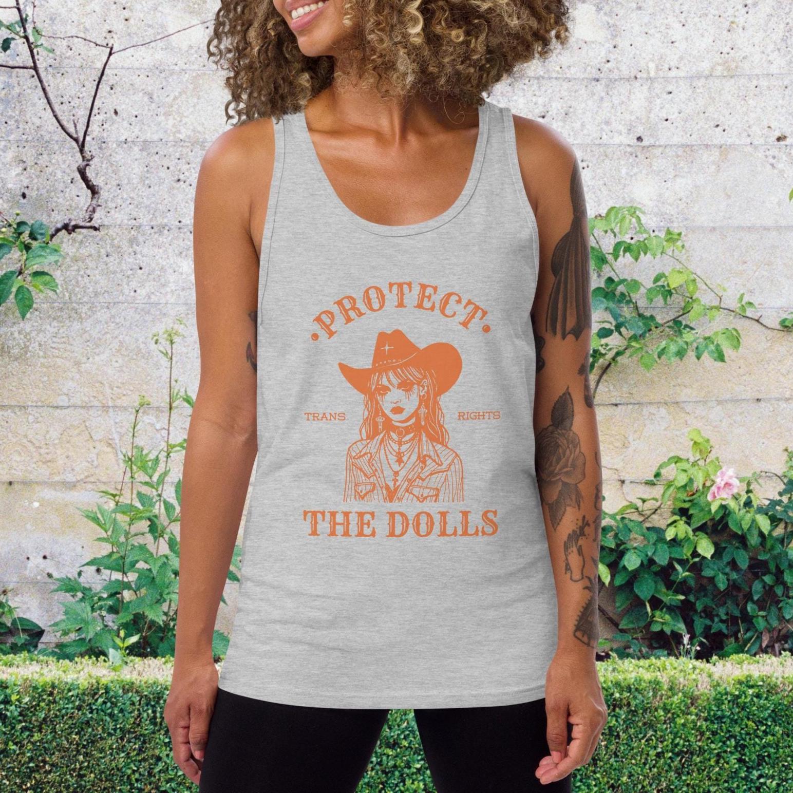 T-shirt Protect The Dolls Trans Pride Chat Mignon - Unisexe, Noir, Neuf Avec étiquettes