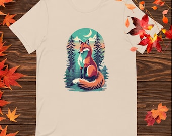 Red Fox Shirt Cute Fox Tshirt Forestcore T-Shirt Woodland Lover Gift for Fox Lover Wildlife Nature Gift For Animal Lover
