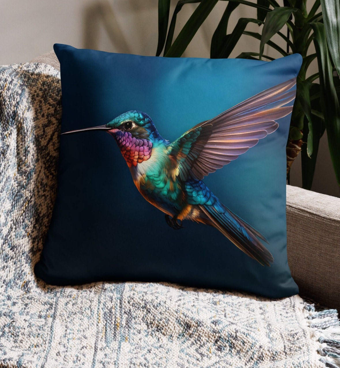 Hummingbird Pillow Etsy Canada