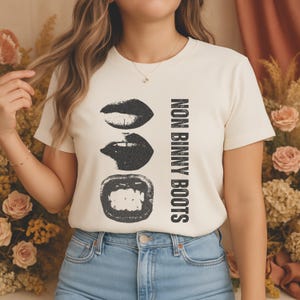 Non Binny Boots Tshirt Funny Non Binary Shirt Trending LGBTQ T-shirt Gender Non Conforming Tee Unique Queer Top Gender Fluid Gifts