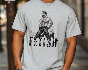 Tom of Finland Style Shirt Gay Leather Fetish Tshirt Leather Daddy T-shirt LGBT Gift For Boyfriend Gay Pride Tee