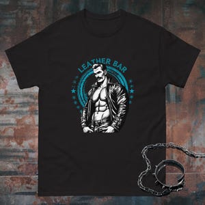 Tom of Finland Style Shirt Leather Man Tshirt Gay Leather Daddy T-shirt Gift For Gay Man Pride LGBT Muscle Men Sexy Present For Gay Men