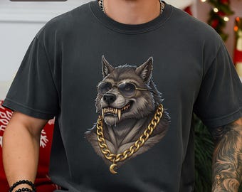 Cool Werewolf Comfort Colours T-Shirt Funny Graphic Tee Wolf Lover Gift Ideas