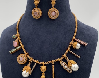 Sabyasachi Style Charm Necklace: Boho Fusion Jewelry | gift for her |