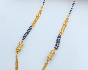 Diamond Mangalsutra Womens , Gold Plated Mangalsutra, Bollywood Actress Mangalsutra, CZ Mangalsutra, Indian Jewelry, Gold Indian Mangalsutra