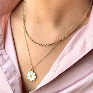 18k gold chain necklace, chic gold chain, twist chain, layered chain necklace, waterproof tarnish resistant, unisex gift everyday necklace