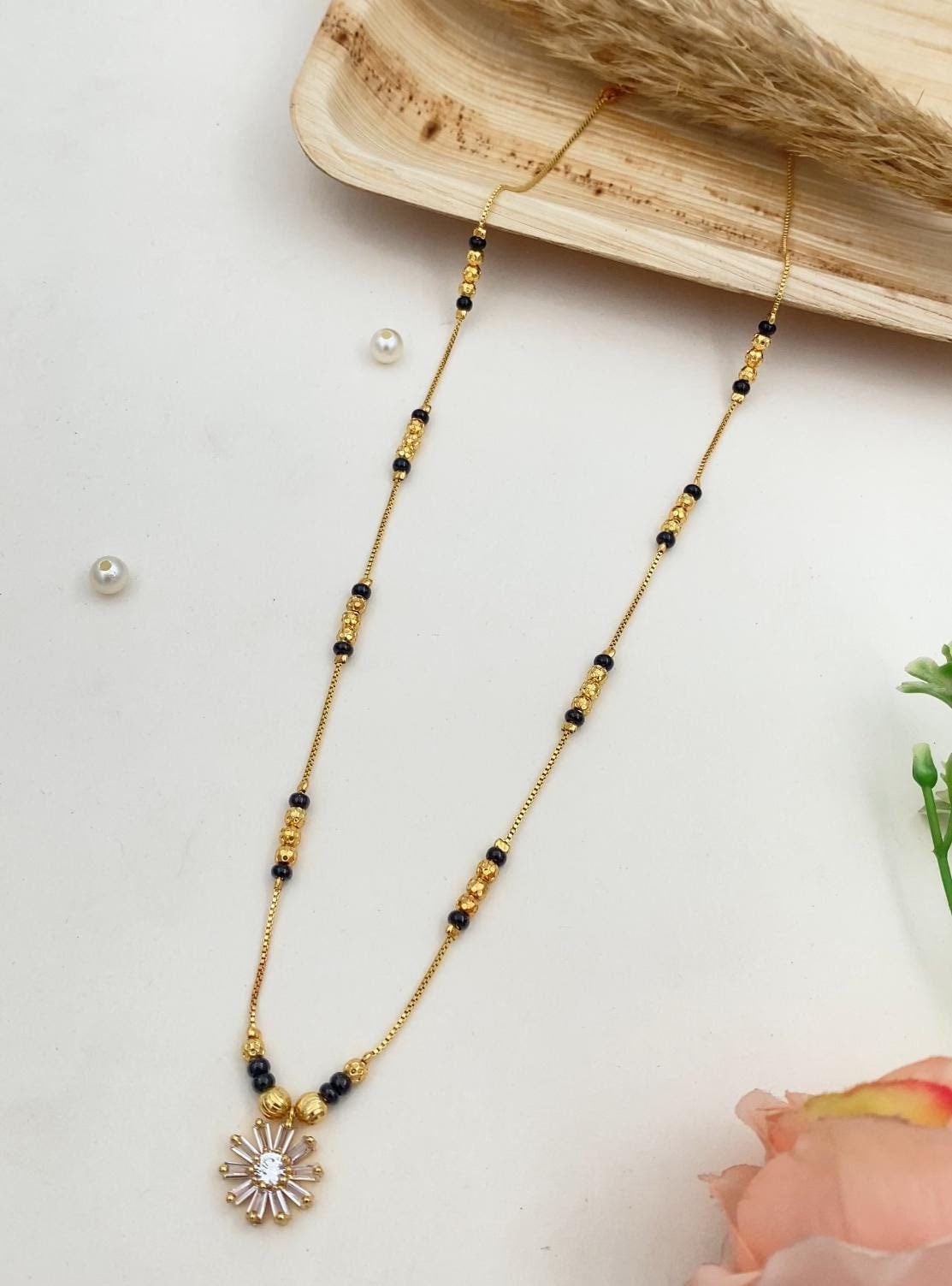 Diamond Mangalsutra Womens , Gold Plated Mangalsutra, Bollywood Actress Mangalsutra, CZ Mangalsutra, Indian Jewelry, Gold Indian Mangalsutra