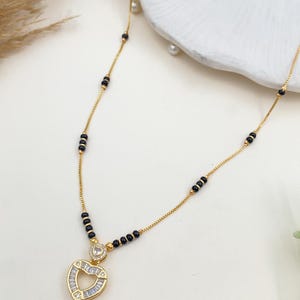 Diamond Mangalsutra Womens , Gold Plated Mangalsutra, Bollywood Actress Mangalsutra, CZ Mangalsutra , Gold Indian Mangalsutra | Gift for her