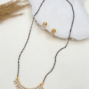 Diamond  Mangalsutra Womens , Gold Plated Mangalsutra, Bollywood Actress Mangalsutra, CZ Mangalsutra, Indian Mangalsutra | Gift for her