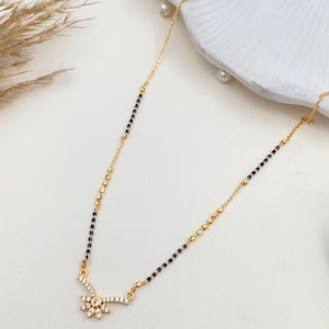 Diamond Mangalsutra Womens , Gold Plated Mangalsutra, Bollywood Actress Mangalsutra, CZ Mangalsutra, Indian Jewelry, Gold Indian Mangalsutra