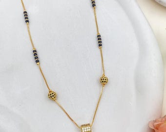 Diamond Mangalsutra Womens , Gold Plated Mangalsutra, Bollywood Actress Mangalsutra, CZ Mangalsutra, Indian Jewelry, Gold Indian Mangalsutra