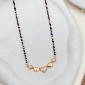 Diamond Mangalsutra Womens , Gold Plated Mangalsutra, Bollywood Actress Mangalsutra, CZ Mangalsutra, Indian Jewelry, Gold Indian Mangalsutra