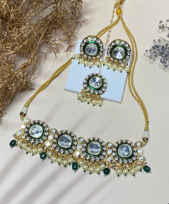 Kangana Ranaut Inspired Bridal Choker With Premium Uncut Kundan - Main Image