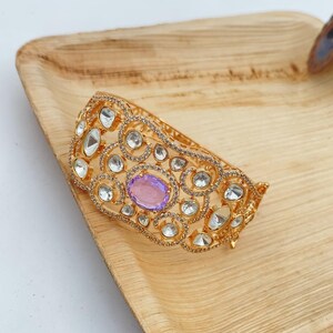 Openable Gold Polki Kada /Polki Bracelet /Openable Bracelet /Indian Bracelet / Kundan Bracelet| Indian Jewelry/ Pakistani jewelry | Bangle