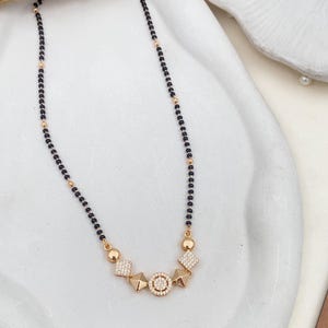 Diamond Mangalsutra Womens , Gold Plated Mangalsutra, Bollywood Actress Mangalsutra, CZ Mangalsutra, Indian Jewelry, Gold Indian Mangalsutra