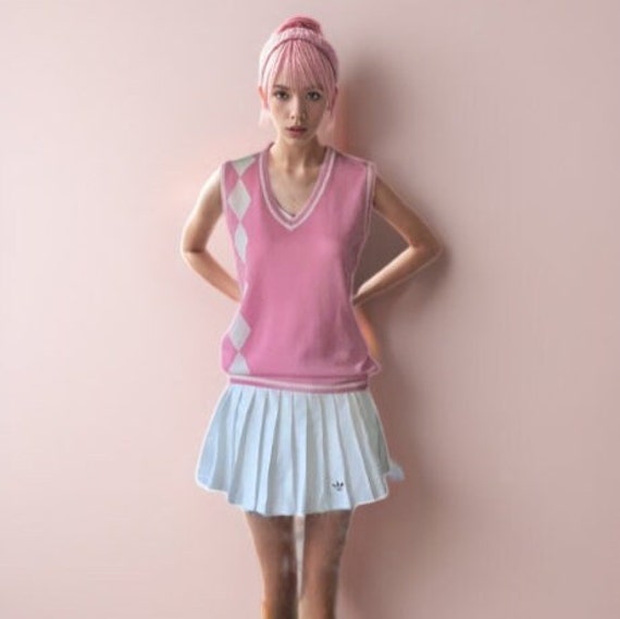 White pleated 2025 skirt 1970s