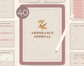 Abundance Journal, Money Manifestation Printable, Newspaper Aesthetic, Vision Board Template, Self Love Workbook, Good Notes Planner