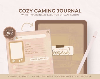 Acogedor diario de juegos, rastreador de juegos, organizador de juegos, planificador de videojuegos, rastreador de progreso, plantilla de planificador Goodnotes, Stardew Valley