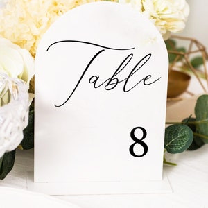 Acrylic Wedding Table Numbers, Modern Arch Table Numbers, Mirror Table Numbers Sign, Wedding Decorations, Wedding Gift, Wedding Table Decor zdjęcie 1