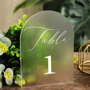 Acrylic Wedding Table Numbers, Modern Arch Table Numbers, Mirror Table Numbers Sign, Wedding Decorations, Wedding Gift, Wedding Table Decor zdjęcie 2