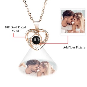 Personalized Photo Projection Necklace, Photo Necklace, Custom Picture Pendant, Mother's Day Gifts, Gift for Wife, Gift for Jewelry Lover image 7