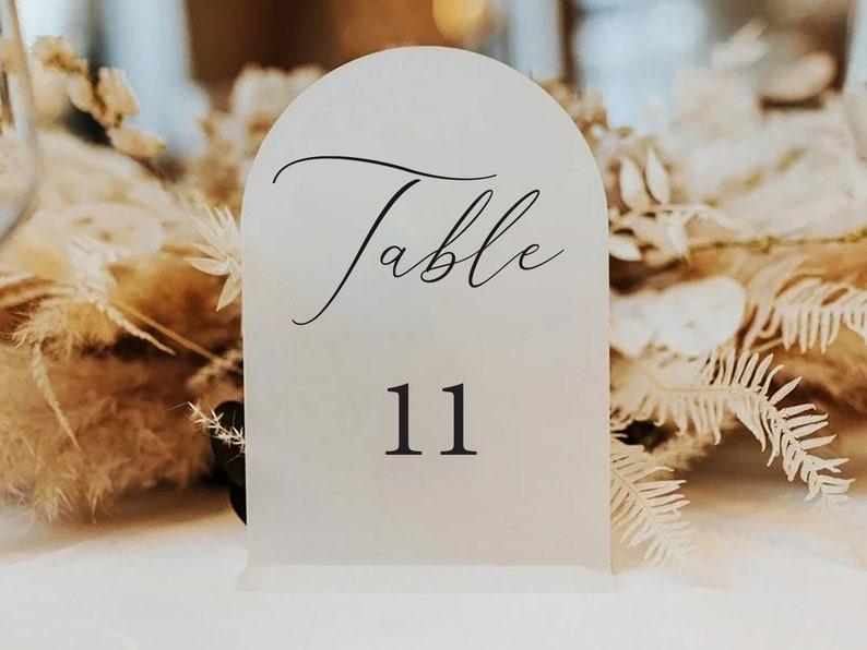Acrylic Wedding Table Numbers, Modern Arch Table Numbers, Mirror Table Numbers Sign, Wedding Decorations, Wedding Gift, Wedding Table Decor zdjęcie 6