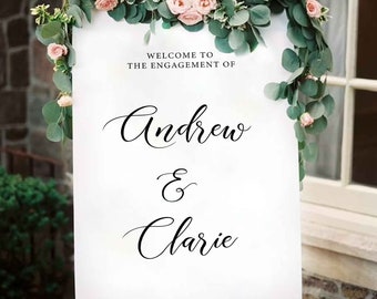 Plaque de bienvenue pour mariage portrait en acrylique, plaque de mariage acrylique personnalisée, plaque de fiançailles, plaque d'événement, plaque de Nikkah, cadeau de mariage, cadeau de pendaison de crémaillère