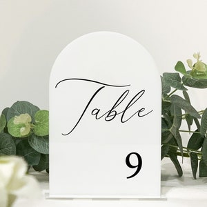 Acrylic Wedding Table Numbers, Modern Arch Table Numbers, Mirror Table Numbers Sign, Wedding Decorations, Wedding Gift, Wedding Table Decor zdjęcie 4