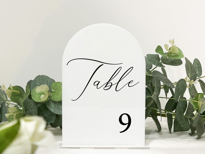 Acrylic Wedding Table Numbers, Modern Arch Table Numbers, Mirror Table Numbers Sign, Wedding Decorations, Wedding Gift, Wedding Table Decor zdjęcie 4