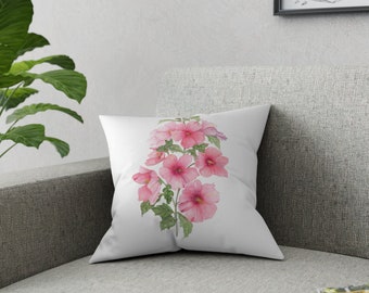 Cuscino fiorito, Decorazione domestica, Design fatto a mano, Ritratto botanico, Ornamento vegetale, Deco minimalista, Ambiente chic, Stanza vivace, Idea regalo