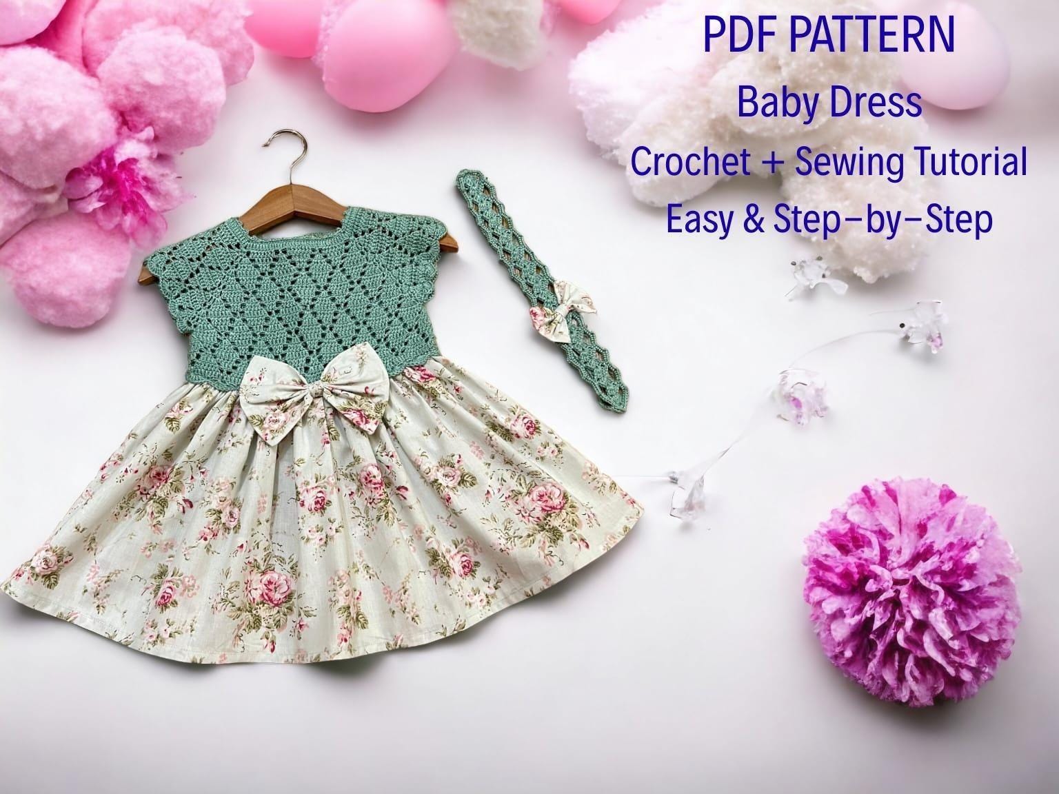 Vestito bimba uncinetto e tessuto Italia