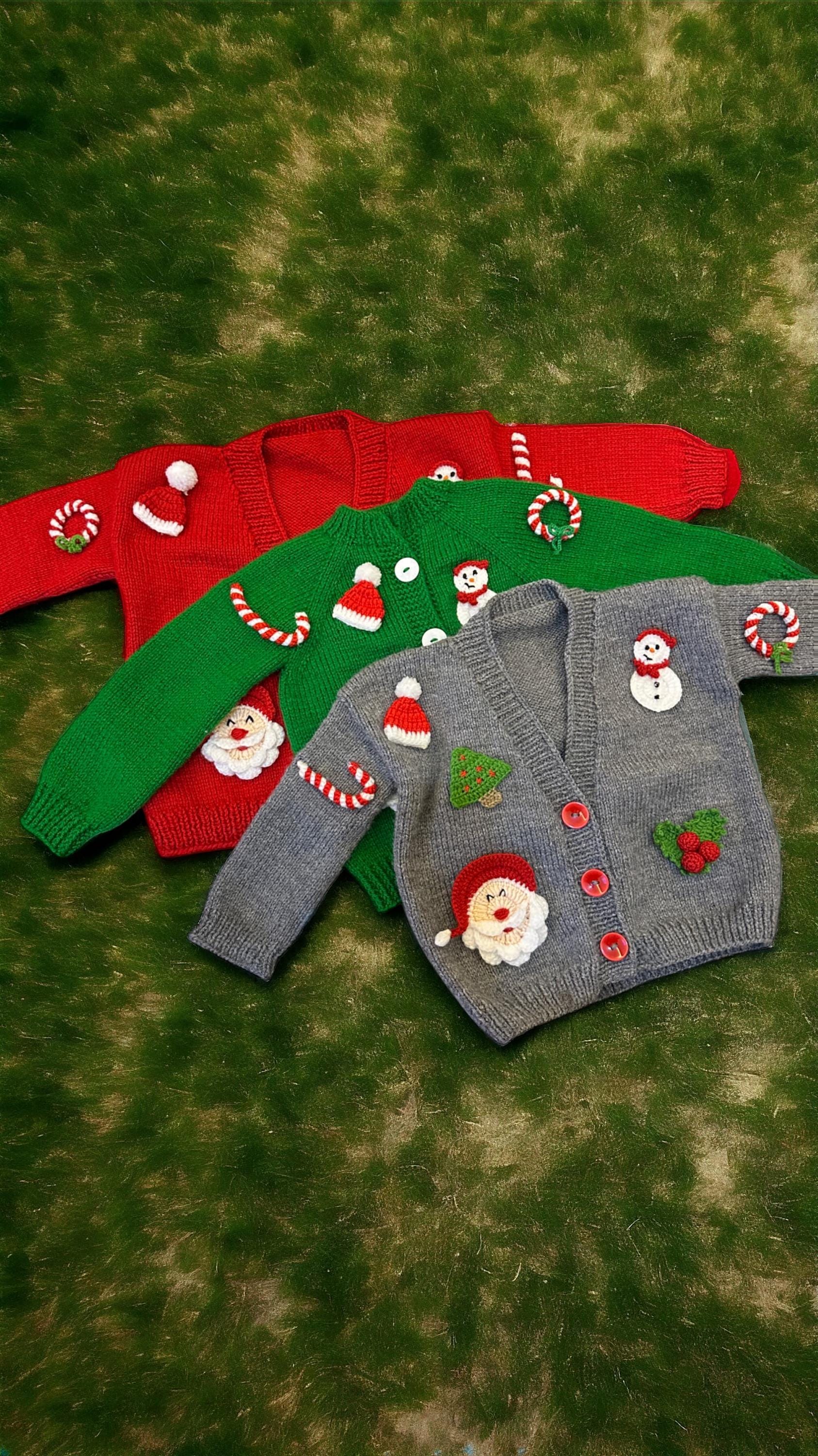 Santa Baby Beaded Button Down Cardigan