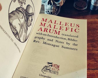 MALLEUS MALEFICARUM in ENGLISH, translated by Montague Summers on edition year 1489 (John Rodker publisher, 1928)