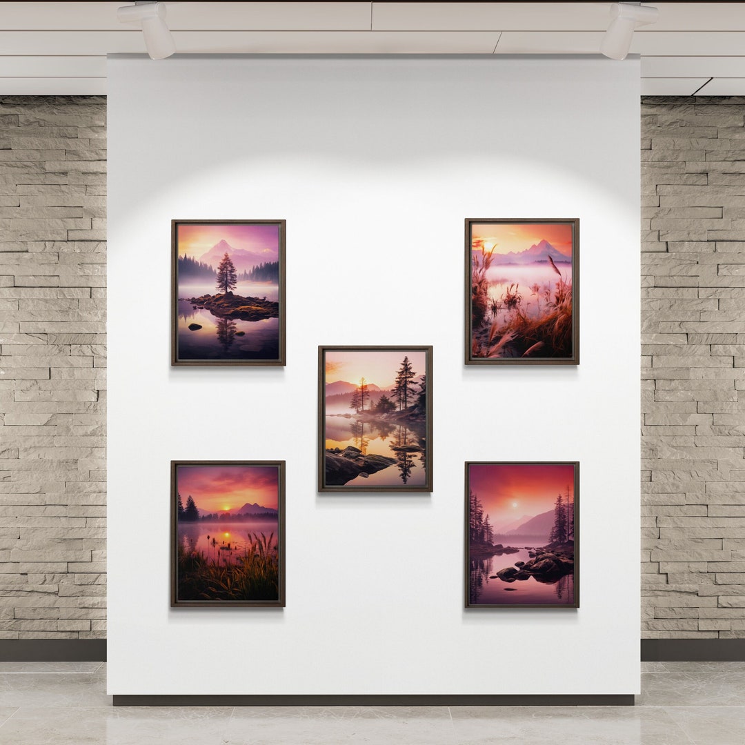 Peaceful Landscape Wall Art, 5 Variations, Surreal Landscape Wall Art