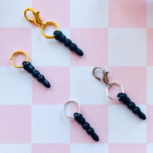 Black Dust Plug Add On for Charms, AUX Port Plug for Switch Gaming Controller, DIY Earphone Audio Jack Attachment, Gold Silver Lobster Clasp