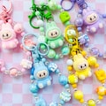 Kawaii Labubu Monster Charms, Monster Toy Collector Beaded Keychain, Pastel Have a Seat Trendy Labubu Plush Charm Accessory, Gift for Her product logo
