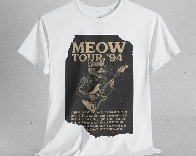 SCH-M202 | Vintage Rock Band "Meow Tour '94'" T-shirt