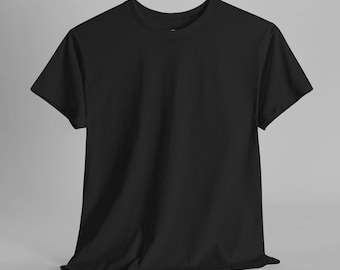 SCH2500159 | Casual Plain Black Heavy Cotton Tee