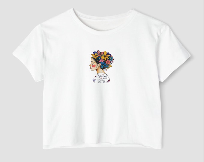SCH-W309 | Festival Crop Top with Floral Design
