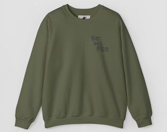Schafen Text Minimalist Crewneck Sweatshirt