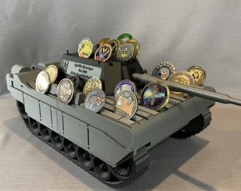 U.S. Army/Marines M1A2 Abrams Tank Coin Holder