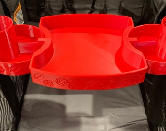 Sports Cup holder/snack Full Tray Set W4 Series for Wonderfold stroller wagons. (Now with a wider mouth)