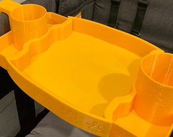 VERSION 2 * Customizable 3D printed Cup/snack holder and snack tray combination set for W2 Wonderfold ONLY.