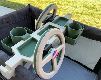 Updated! Fun Wheel With Speaker Option and Tablet Holder Attachments for Wonderfold Wagon W Series, Keenz XC (+) Wagon Strollers & Jeep Tray